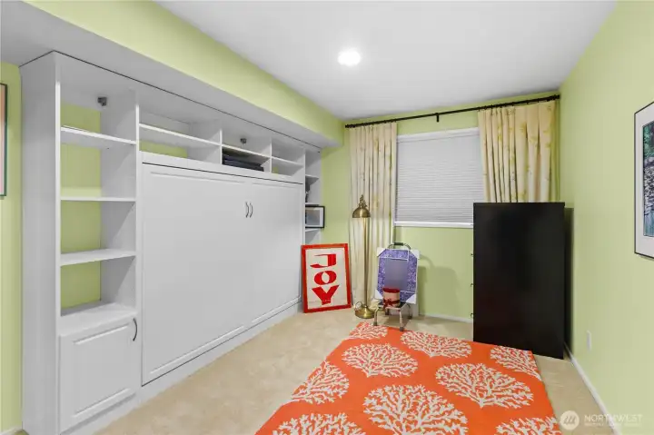 Note the Murphy bed and cabinets. Note the Murphy bed and cabinets.