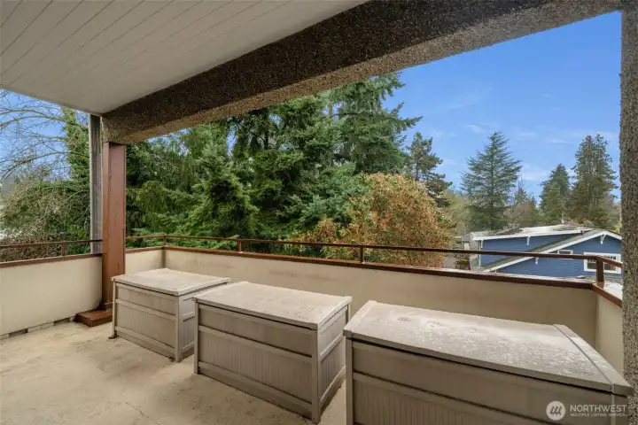 view looks due south towards UW