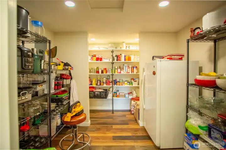 HUGE pantry with tons of storage