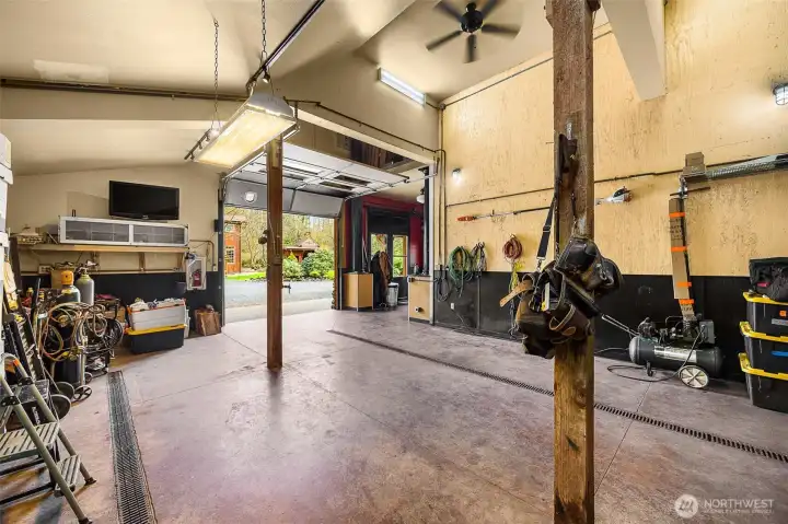 Shop with tall ceilings.