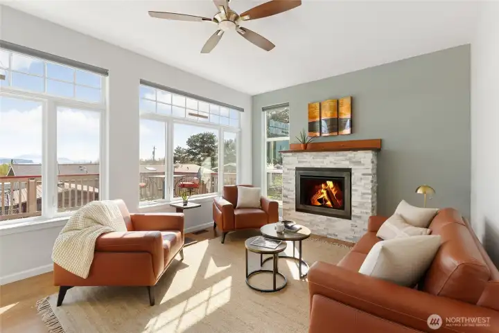 Bright and warm living room