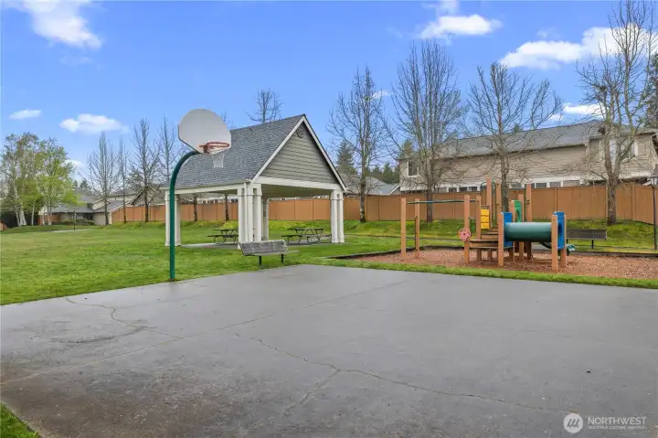 Playground and gazebo