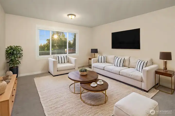 Media room Virtually staged