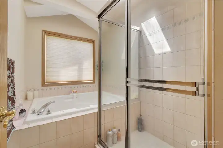 Primary 5 piece bath with jetted tub