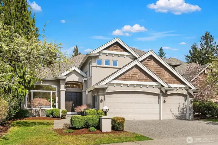 This beautifully maintained Chaffey-built home sits at the end of a quiet cul-de-sac in Sterling Woods, offering timeless curb appeal with a welcoming facade, mature landscaping, and a two-car garage.
