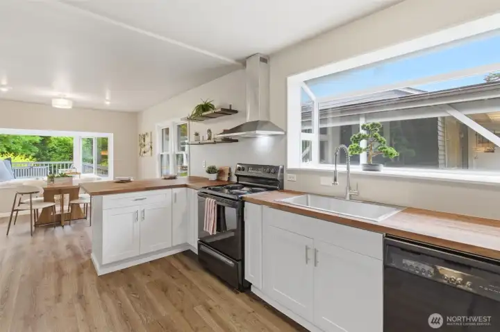 Brand new open concept kitchen.