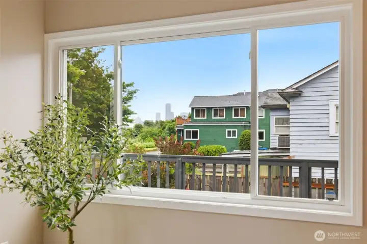 Yes that's the view of Seattle from your living room.