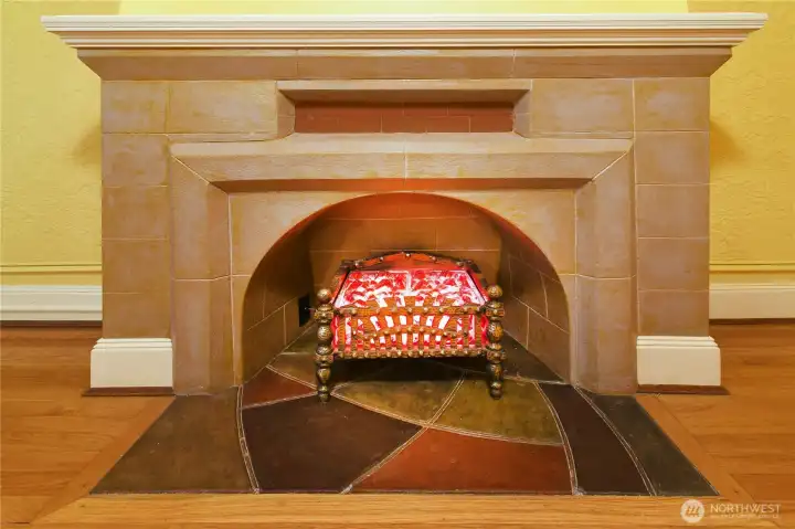 Original vintage Art Deco fireplace