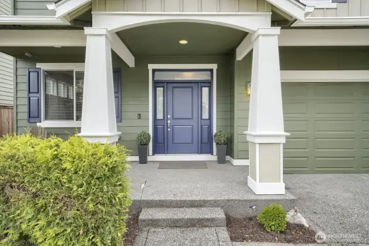 Inviting covered entry makes every arrival feel special.