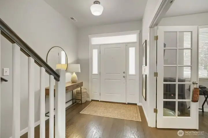 Bright entryway with an open, welcoming feel.