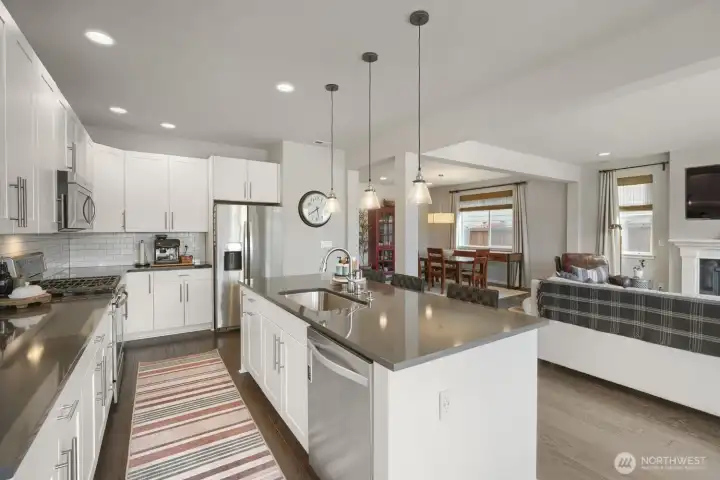 Bright, modern kitchen at the heart of the home.