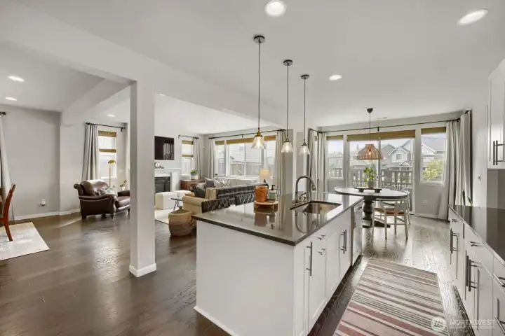 Open-concept kitchen made for gathering.