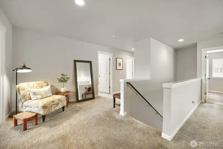 Open landing adds light and space.