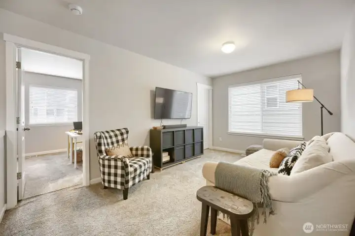 Versatile room for relaxing or entertaining.