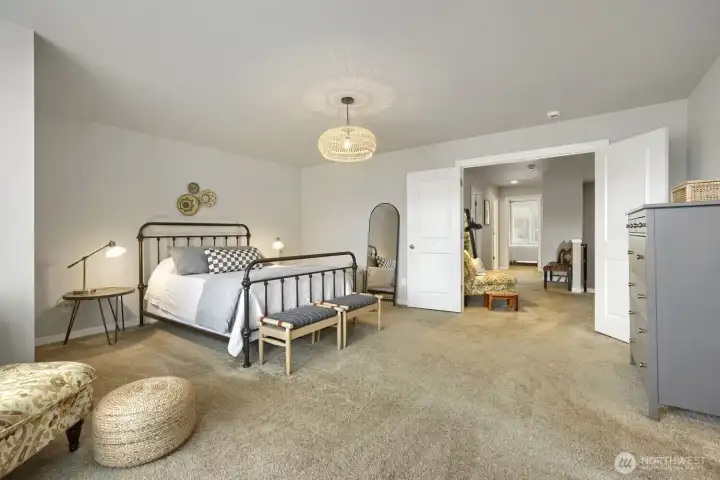 Primary bedroom with plenty of space.