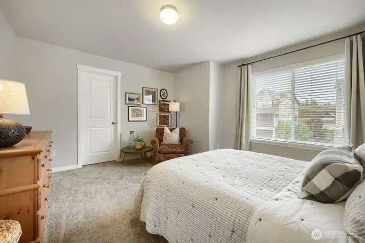 Spacious and serene owner's sanctuary.