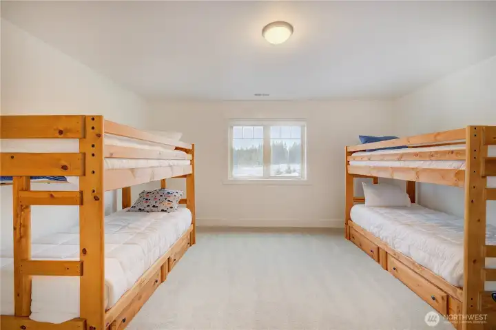 The bunk house sleeps 4 with adjacent path The bunk house sleeps 4 with adjacent path