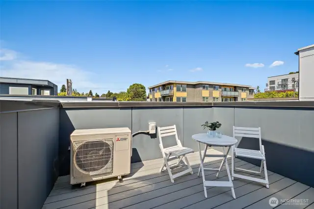 Back section of the rooftop deck.