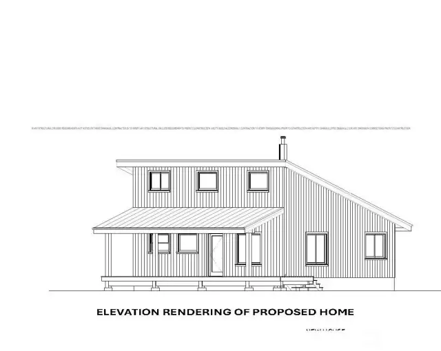 Custom home plan, designed for site, already permitted.