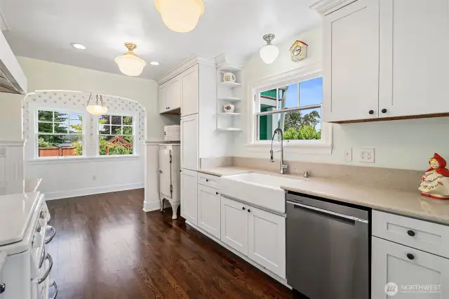 Updated Kitchen with Farmhouse Sink