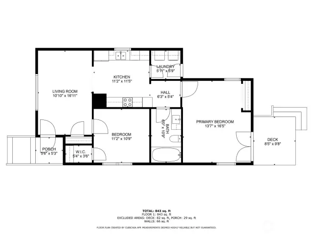 Floor plan of the home.