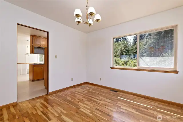 Formal dining room off of the kitchen.