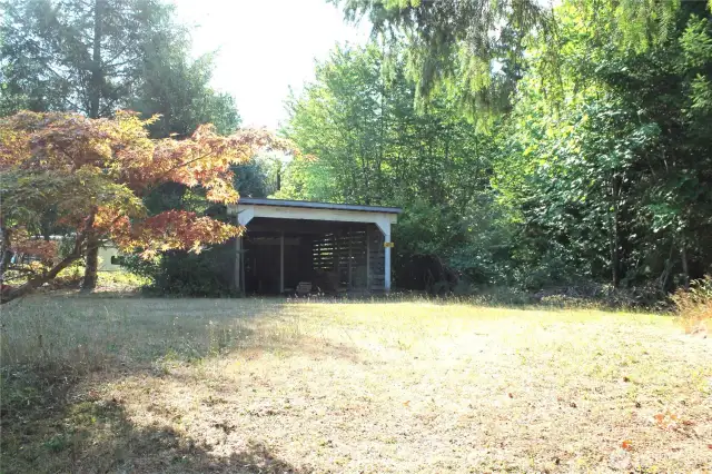 The adjacent lot in the back yard alley.