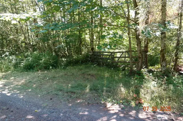 Gates on both sides of the road
