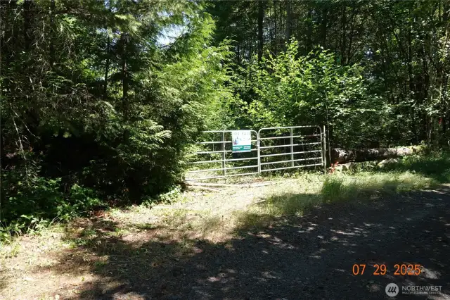 Gates on both sides of the road