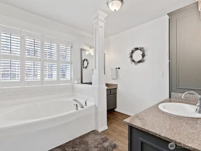 Primary bath with tub & shower