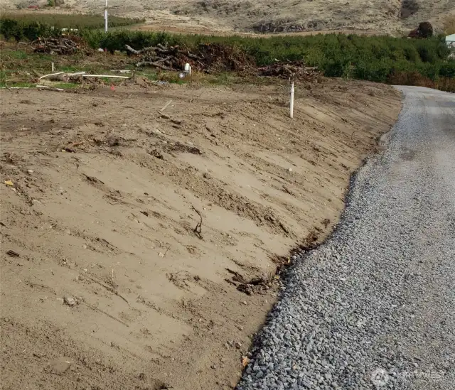 Good quality thick gravel road runs throughout the development to all parcels.
