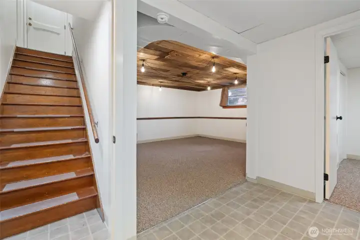 cozy downstairs makes for a great guest area or rent out for extra income