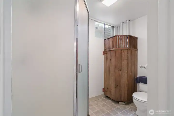 shower/toilet lower level