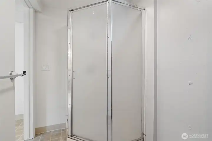 Walk-in shower lower level