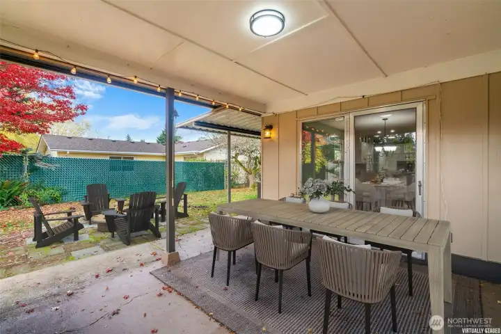 Virtually Staged covered patio