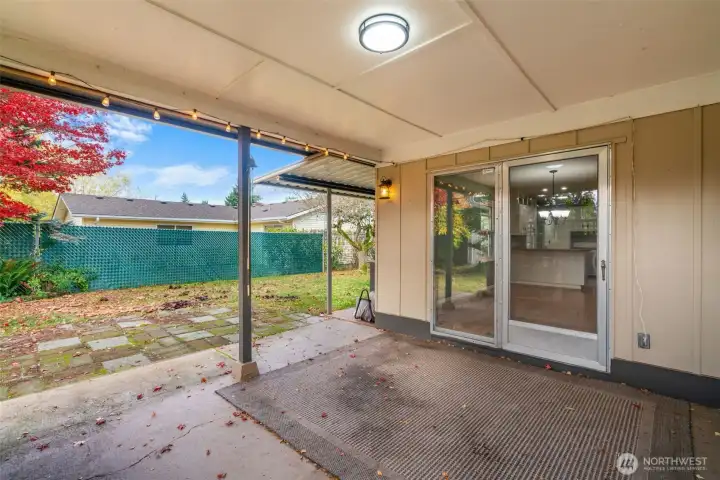 Covered back patio
