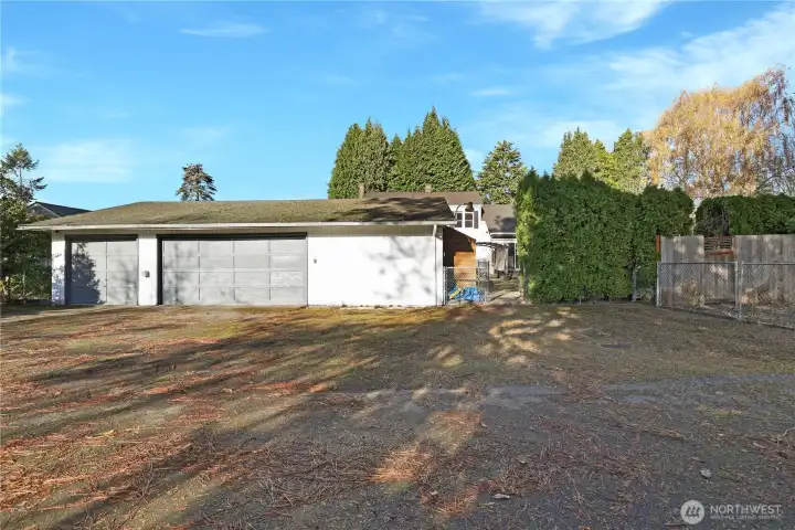 Alley Detached Garage 3 car + shop