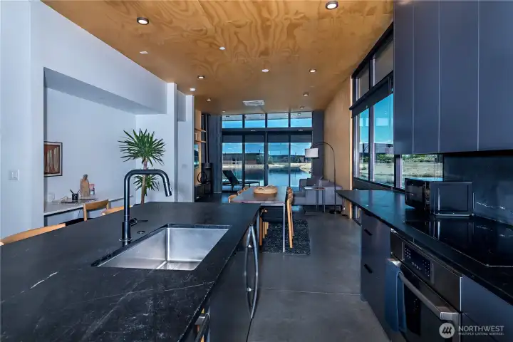 From the  floor-to-ceiling windows that take full advantage of  the vistas outside, to a comfortable living area with  sleek fireplace, Smart TV and surround sound, to the  modern style of the fully-equipped kitchen, this layout  was designed for comfortable living.