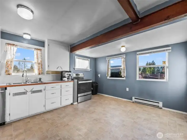 Lots of windows to let in the natural light