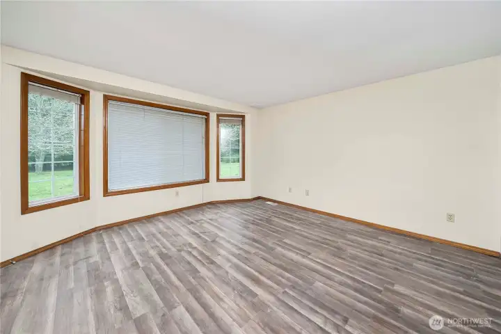 New LVP flooring in primary bedroom