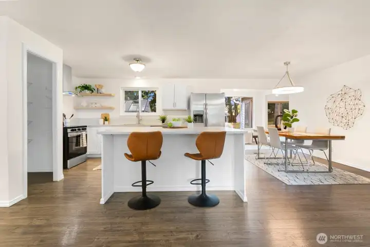 Kitchen and dining room