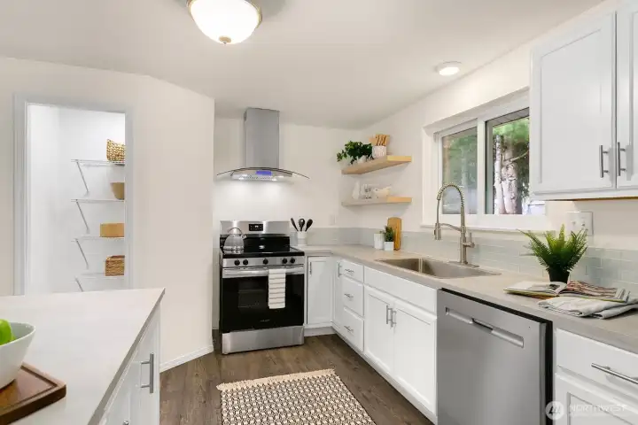 Large pantry for kitchen storage