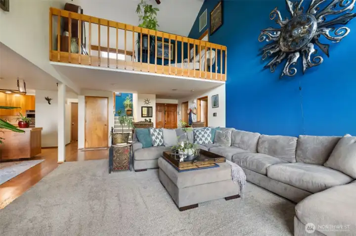 High ceilings and open space for easy living.