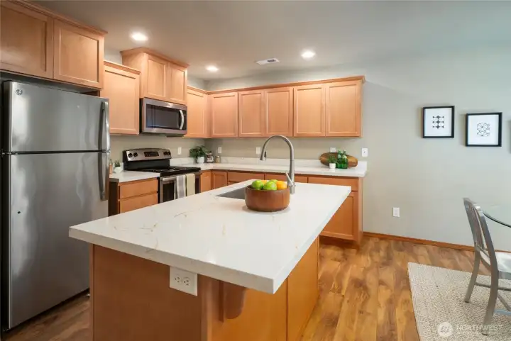 in kitchen seating at island