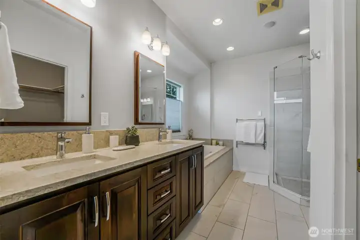Beautifully updated primary bath.