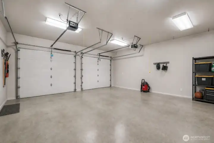 2 Car garage!  House comes with automatic generator.