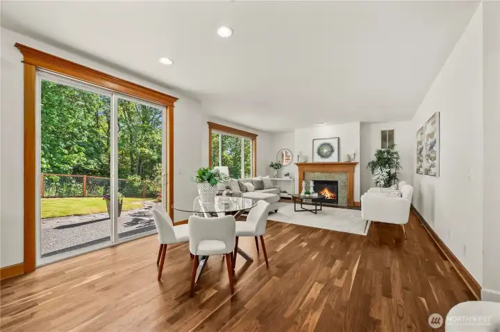 The breakfast nook has direct outdoor access