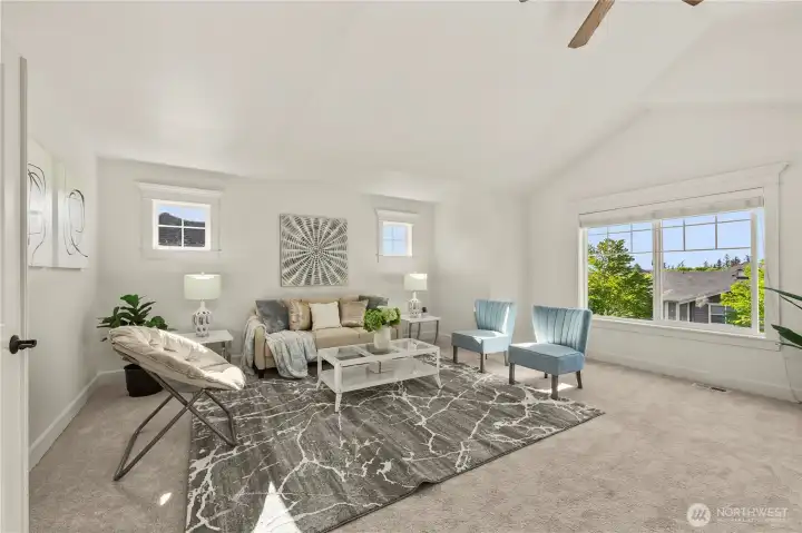 A spacious versatile bonus room upstairs