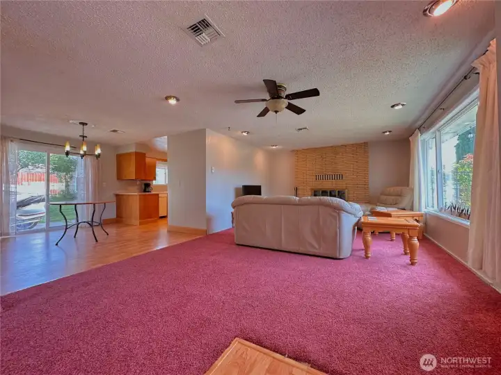 Spacious, light-filled living and dining area designed for comfortable everyday living and entertaining.