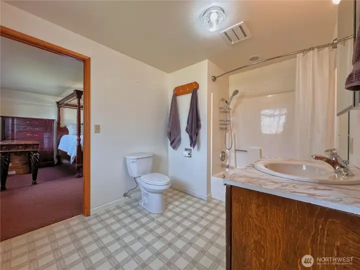 Large bathroom and extra wide doors throughout.